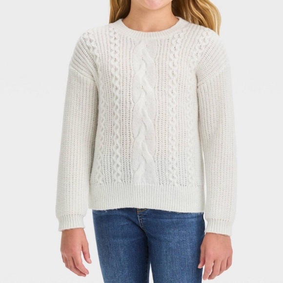 Cat & Jack Other - Cat & Jack Girls’ Cable Knit Pullover Sweater - Cream